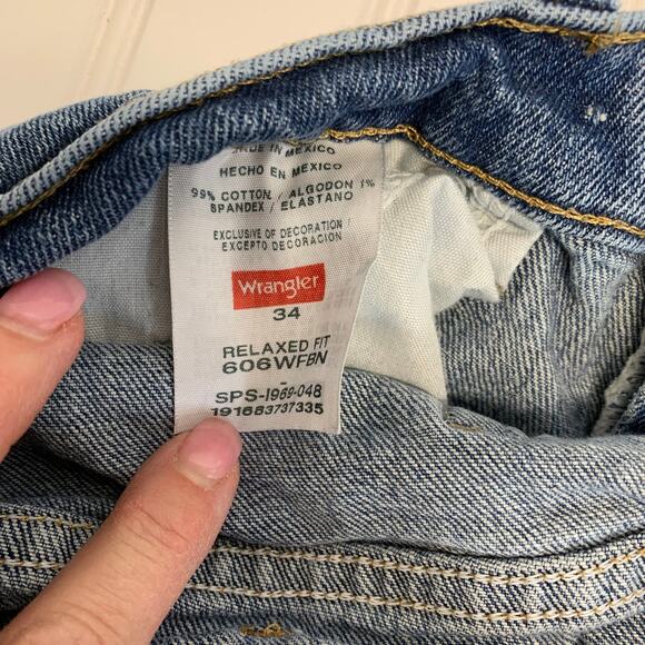 Wrangler Dad Jean Shorts Jorts Sz 34 - Picture 5 of 5